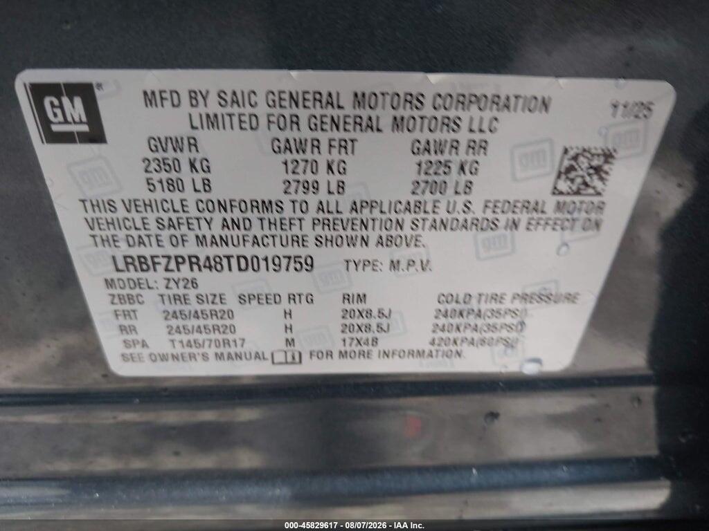 LRBFZPR48TD019759 2026 BUICK ENVISION photo no. 9