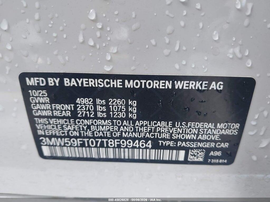3MW59FT07T8F99464 2026 BMW M340I photo no. 9