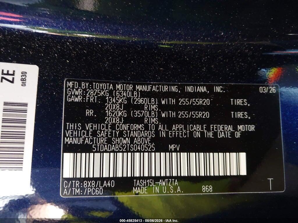 5TDADAB52TS040525 2026 TOYOTA GRAND HIGHLANDER HYBRID photo no. 9