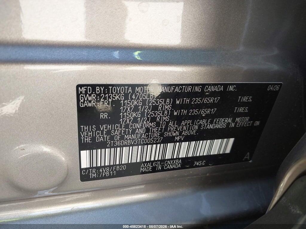 2T36DRBV3TC005237 2026 TOYOTA RAV4 photo no. 9