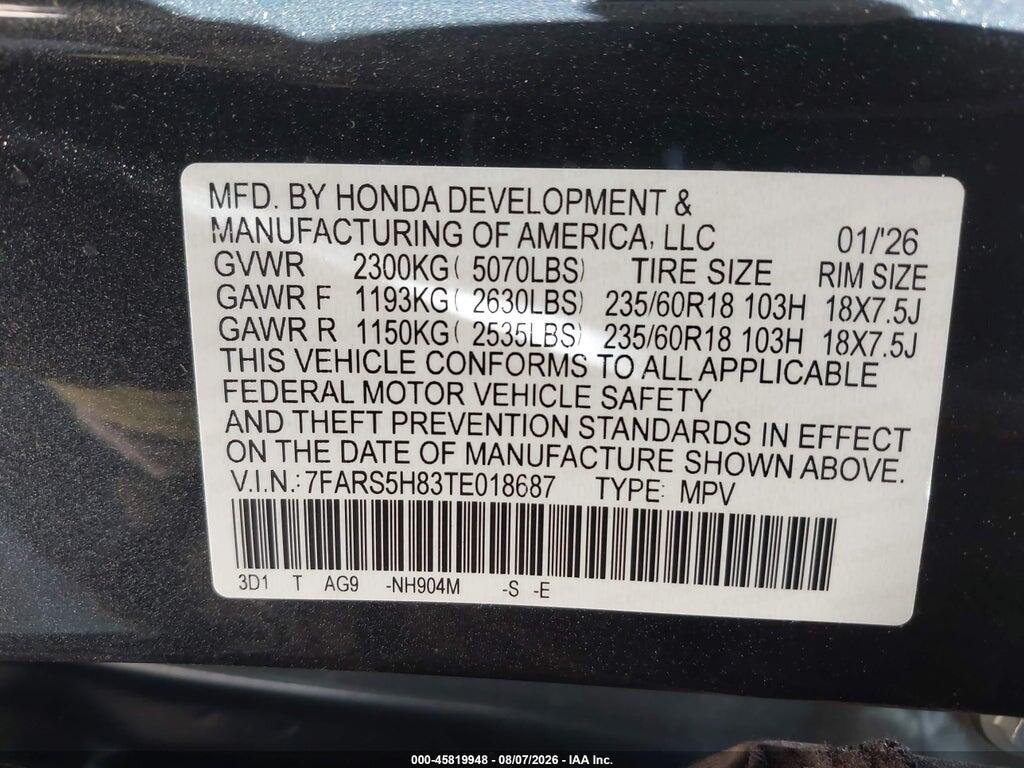 7FARS5H83TE018687 2026 HONDA CR-V HYBRID photo no. 9