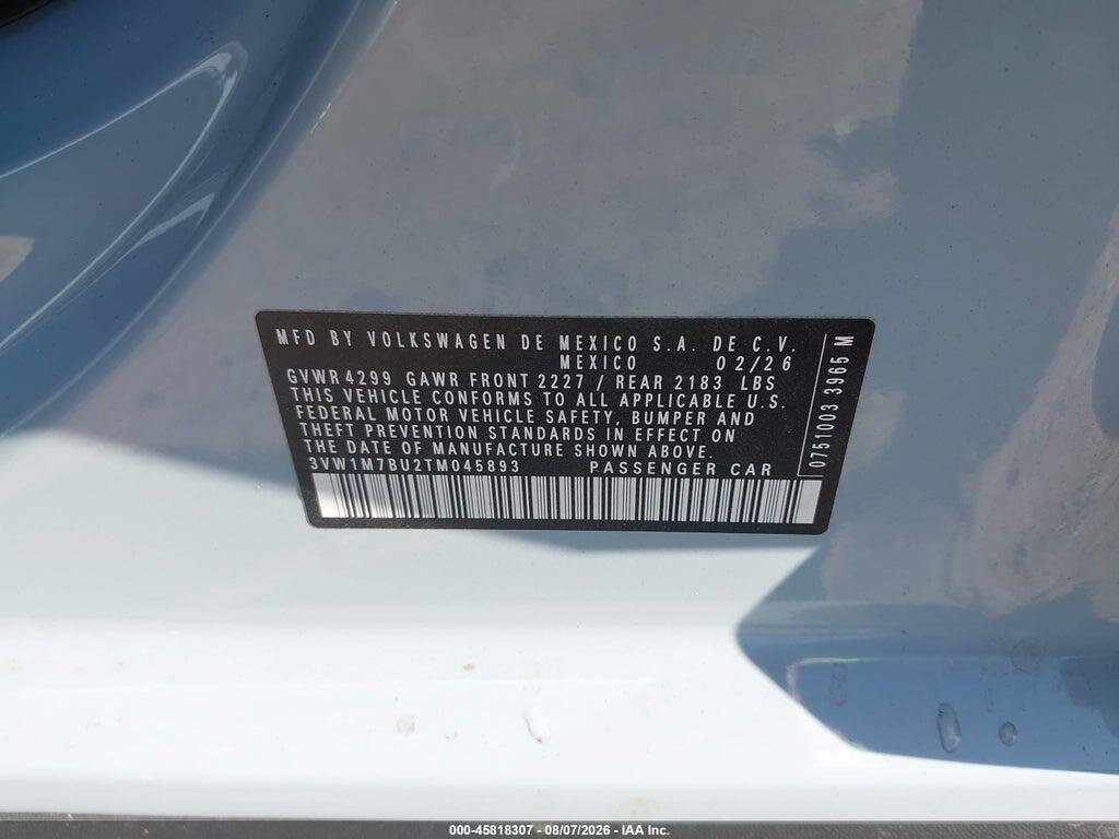 3VW1M7BU2TM045893 2026 VOLKSWAGEN JETTA GLI photo no. 9
