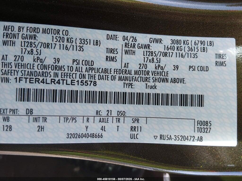 1FTER4LR4TLE15578 2026 FORD RANGER photo no. 9