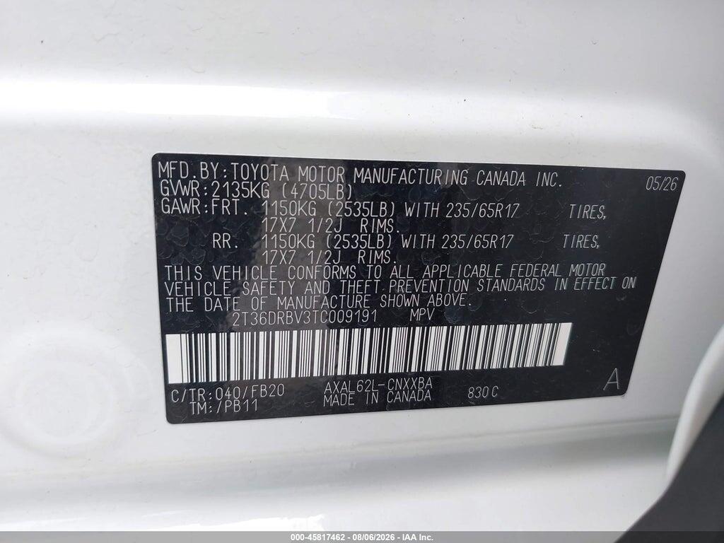2T36DRBV3TC009191 2026 TOYOTA RAV4 photo no. 9