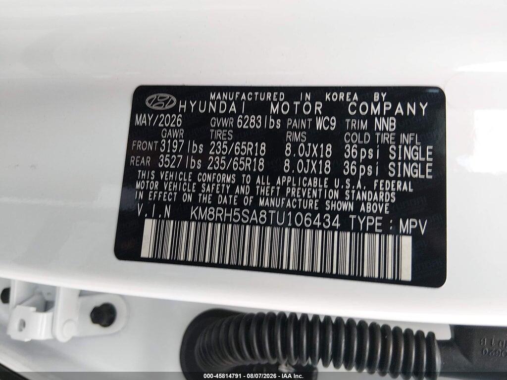 KM8RH5SA8TU106434 2026 HYUNDAI PALISADE HEV photo no. 9
