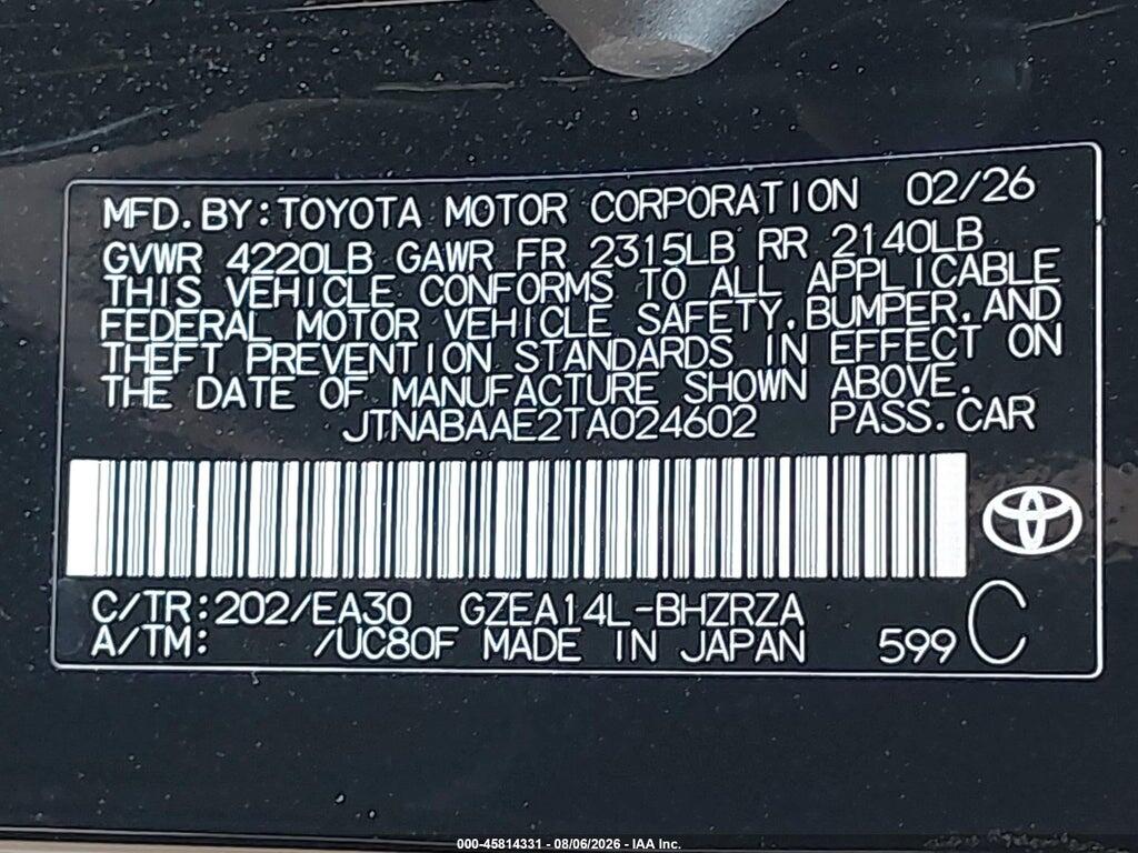 JTNABAAE2TA024602 2026 TOYOTA GR COROLLA photo no. 9