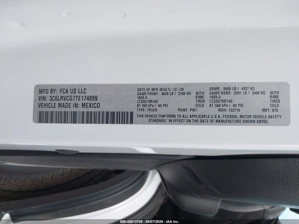 3C6LRVCG7TE174899 2026 RAM PROMASTER 2500 photo no. 9