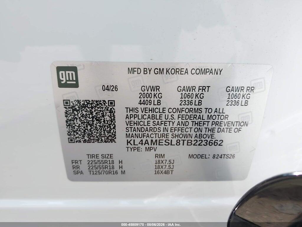 KL4AMESL8TB223662 2026 BUICK ENCORE GX photo no. 9