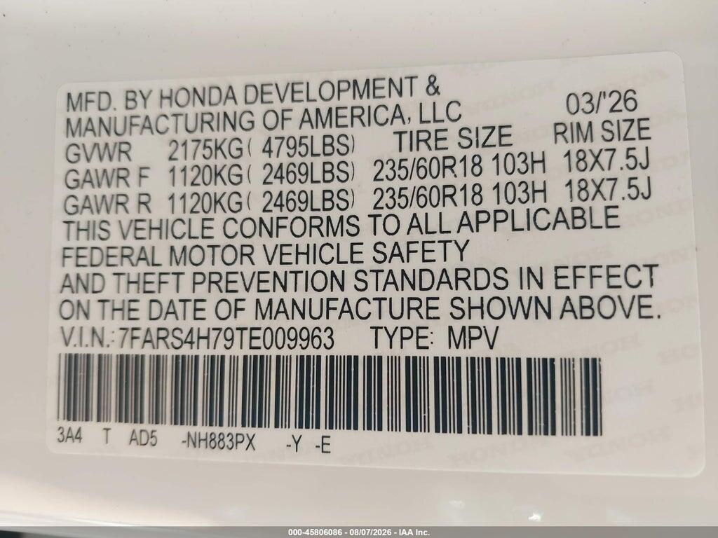 7FARS4H79TE009963 2026 HONDA CR-V photo no. 9