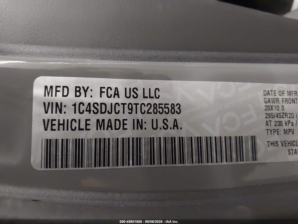 1C4SDJCT9TC285583 2026 DODGE DURANGO photo no. 9