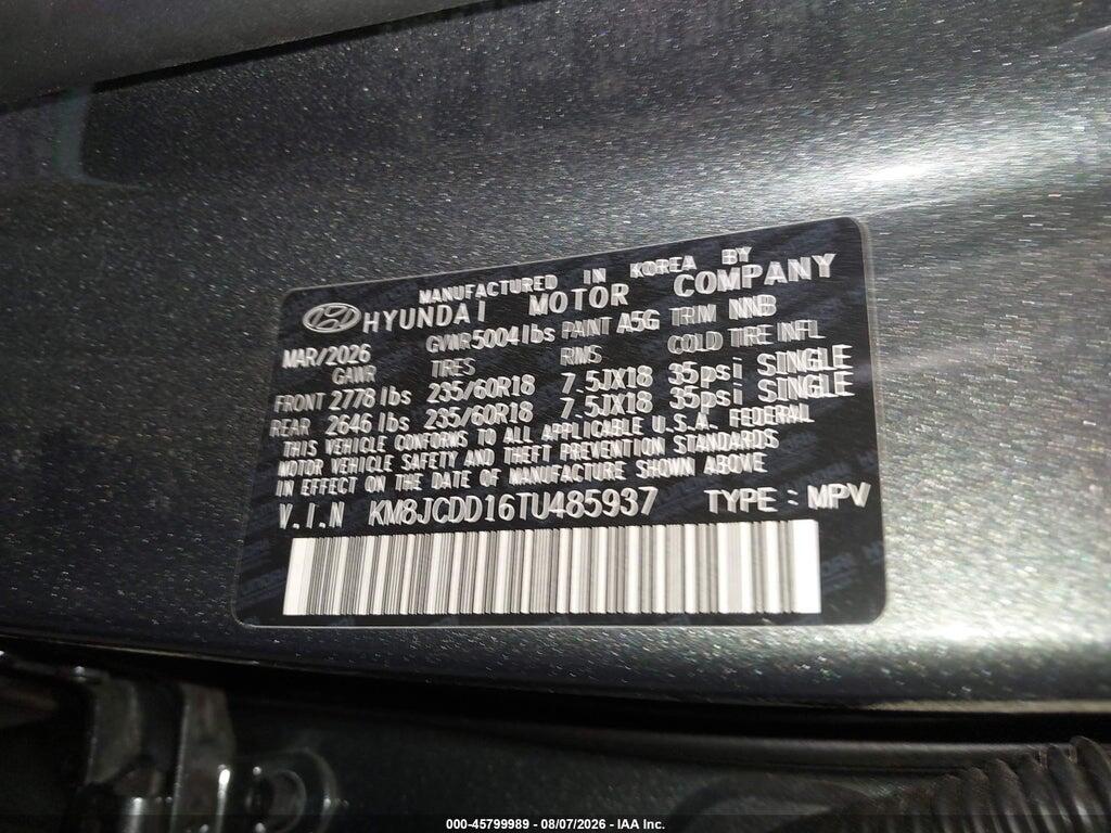 KM8JCDD16TU485937 2026 HYUNDAI TUCSON HYBRID photo no. 9