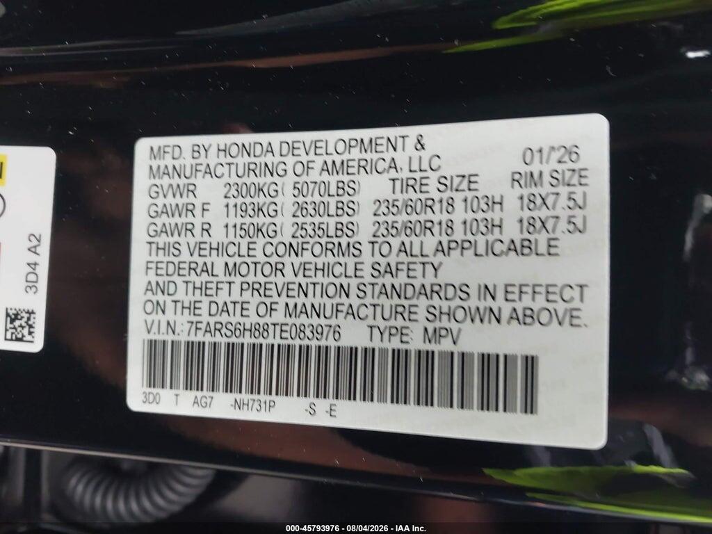 7FARS6H88TE083976 2026 HONDA CR-V HYBRID photo no. 9