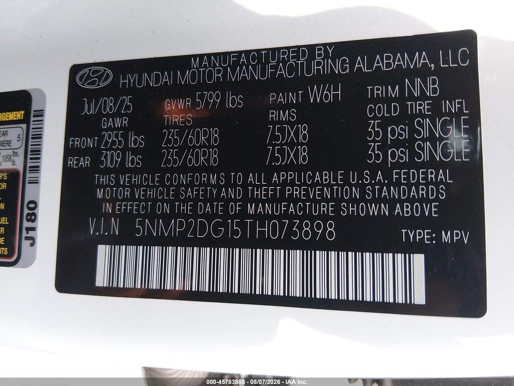 5NMP2DG15TH073898 2026 HYUNDAI SANTA FE HYBRID photo no. 9