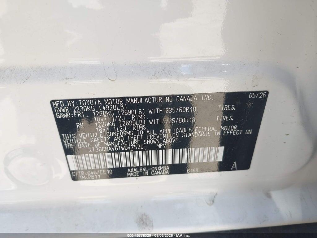 2T36CRAV6TW047520 2026 TOYOTA RAV4 photo no. 9