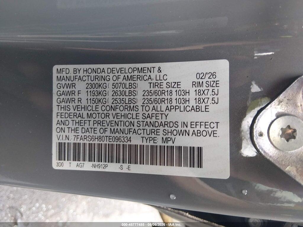 7FARS6H80TE096334 2026 HONDA CR-V HYBRID photo no. 9
