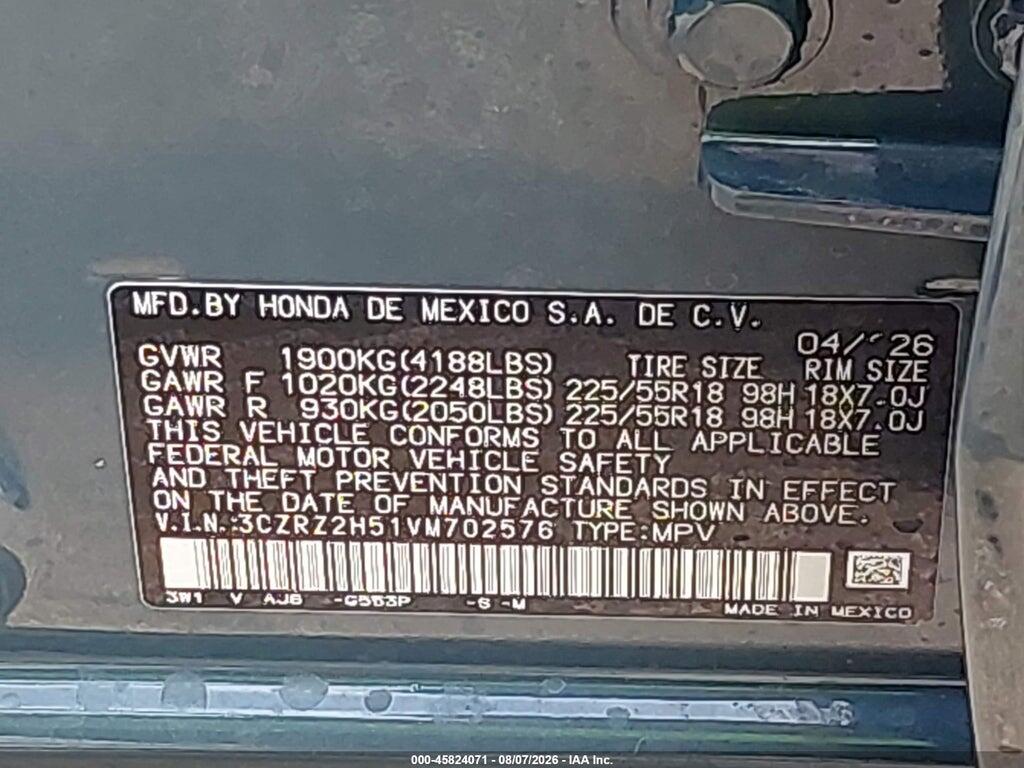 3CZRZ2H51VM702576 2027 HONDA HR-V photo no. 9