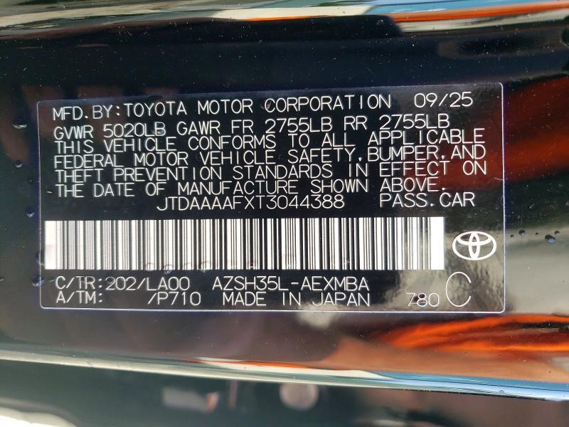 JTDAAAAFXT3044388 2026 TOYOTA CROWN photo no. 12