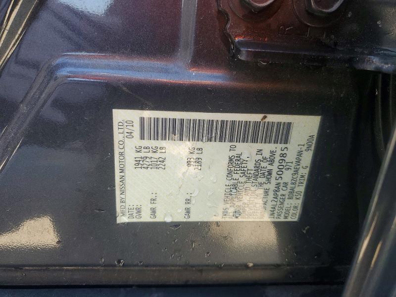 2010 NISSAN ALTIMA BASE/S — Фото 13 из 13