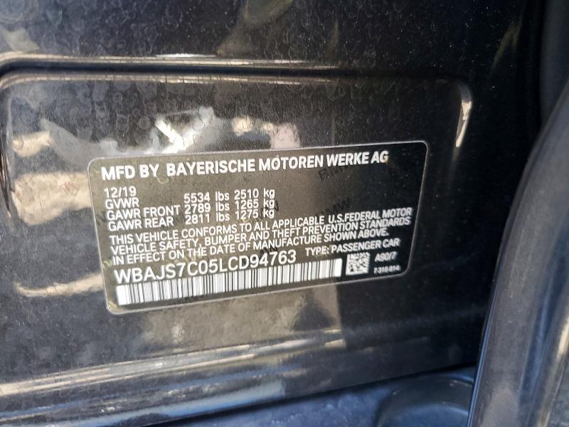 WBAJS7C05LCD94763 2020 BMW M550XI photo no. 12