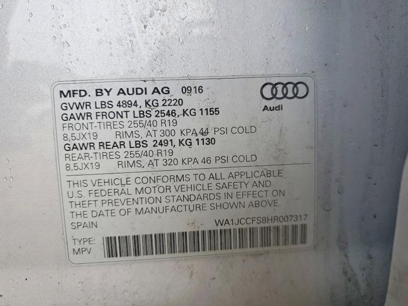 2017 AUDI Q3 PREMIUM PLUS — Фото 14 из 14