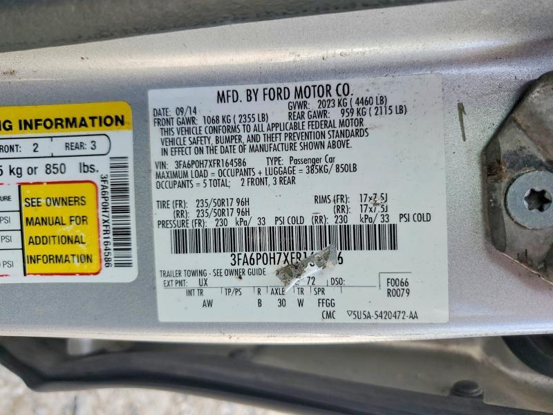 2015 FORD FUSION SE — Фото 12 из 12