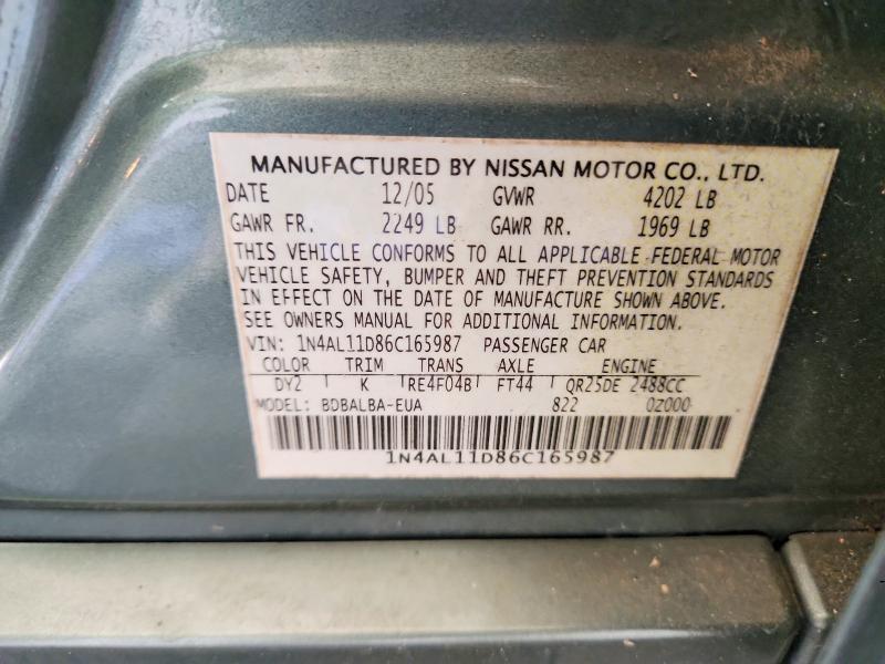 2006 NISSAN ALTIMA 2.5 — Фото 12 из 12