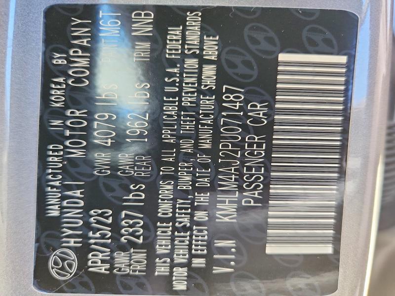 KMHLM4AJ2PU071487 2023 HYUNDAI ELANTRA photo no. 12