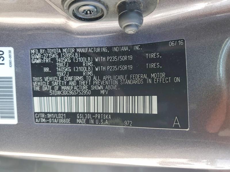 2016 TOYOTA SIENNA SE — Фото 13 из 13