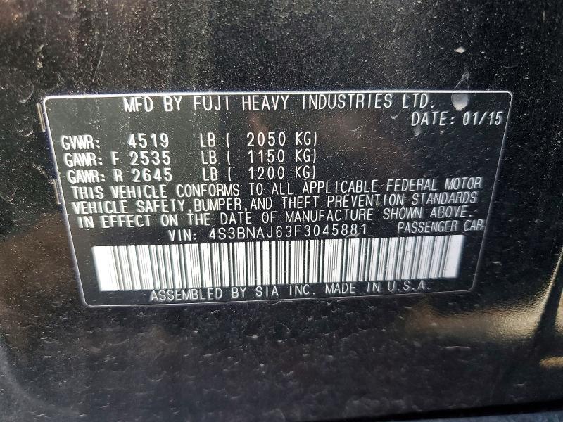 2015 SUBARU LEGACY 2.5I LIMITED — Фото 12 из 12