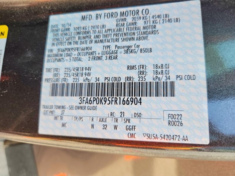 2015 FORD FUSION TITANIUM — Фото 12 из 12
