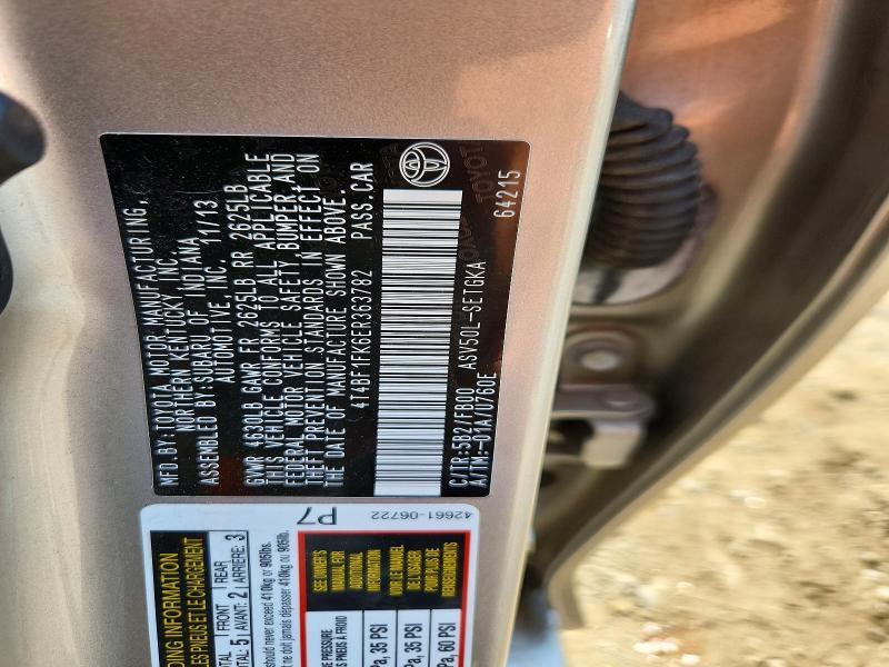 2014 TOYOTA CAMRY XLE — Фото 12 из 12