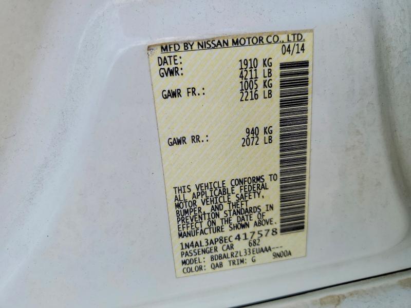 2014 NISSAN ALTIMA 2.5 S — Фото 12 из 12