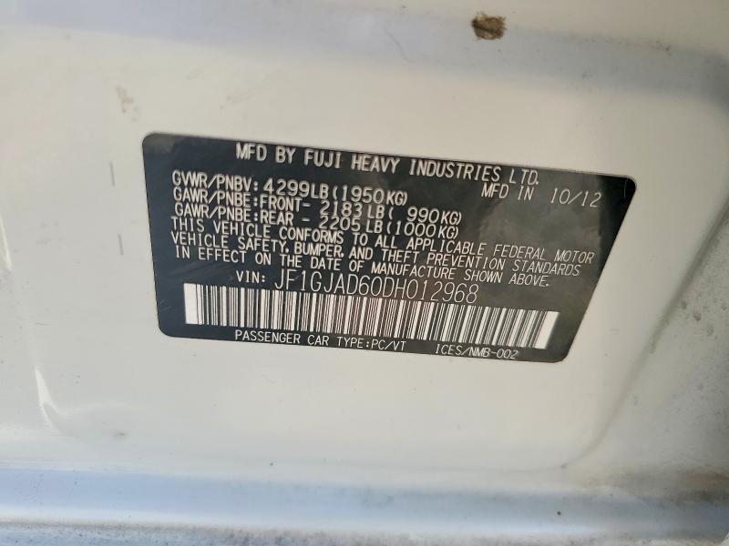 2013 SUBARU IMPREZA PREMIUM — Фото 12 из 12