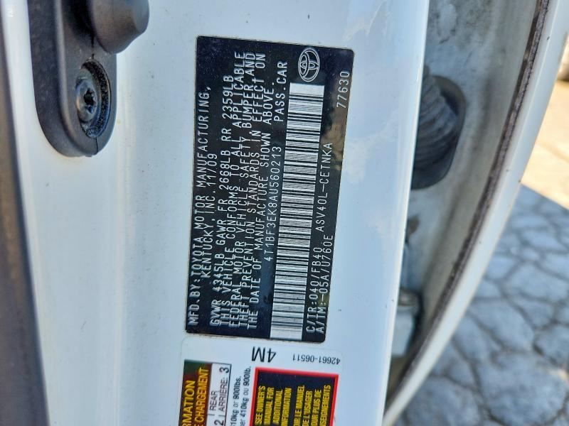 2010 TOYOTA CAMRY LE — Фото 13 из 13