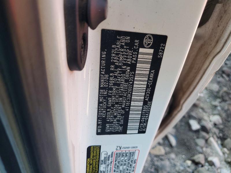 4T1BE30K26U743575 2006 TOYOTA CAMRY photo no. 12