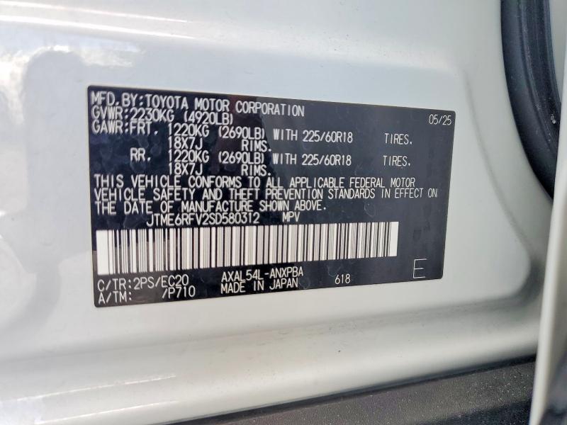 JTME6RFV2SD580312 2025 TOYOTA RAV4 photo no. 12