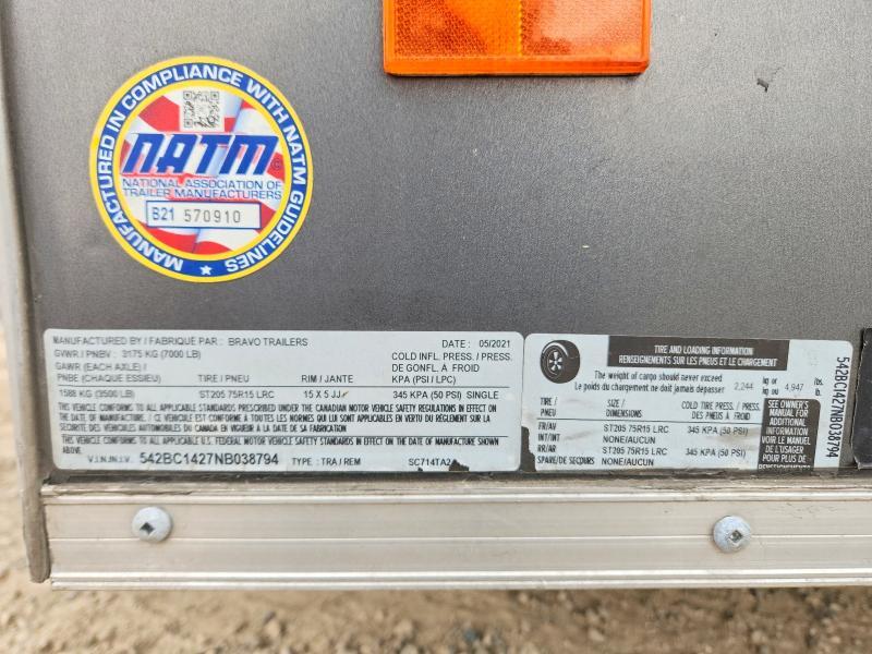 2022 BRAVO SC714TA2 ENCLOSED CARGO TRAILER — Фото 10 из 10