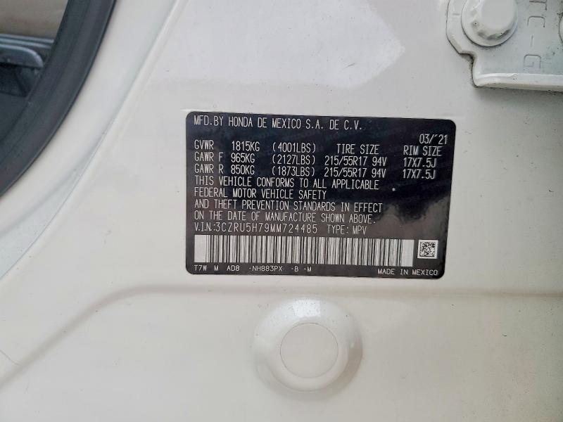 3CZRU5H79MM724485 2021 HONDA HR-V photo no. 12