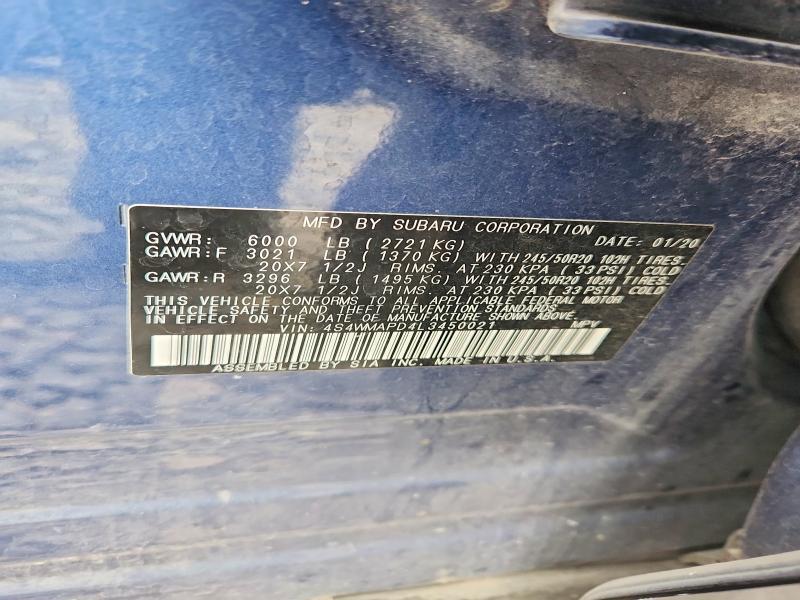 2020 SUBARU ASCENT LIMITED — Фото 12 из 12