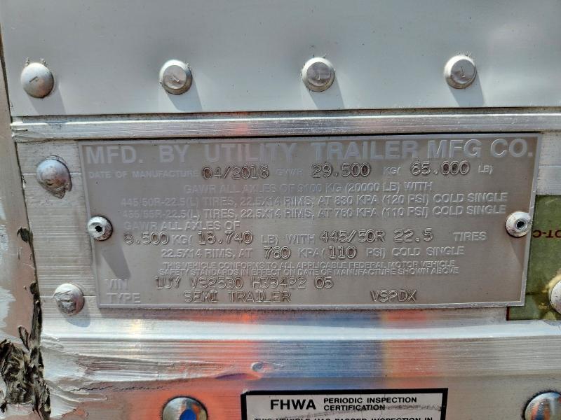 1UYVS2530H3942205 2017 UTILITY TRAILER TRAILER photo no. 8