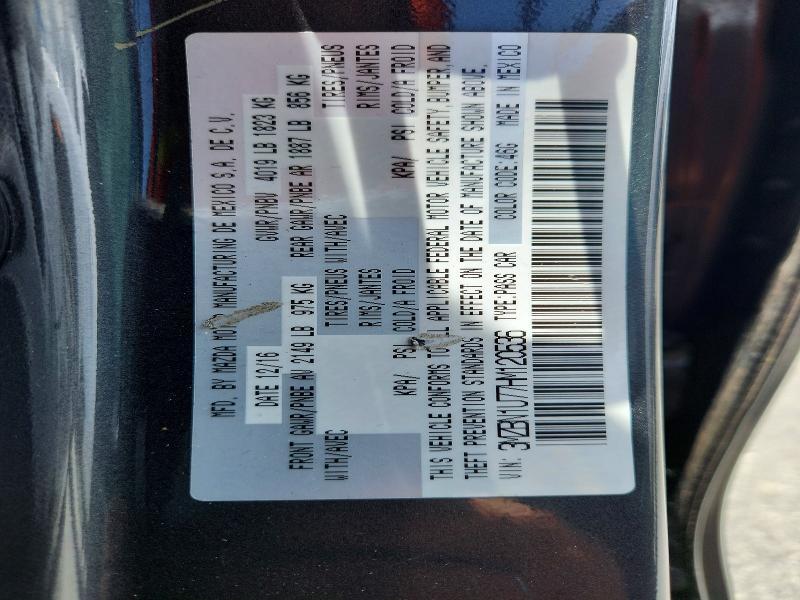 3MZBN1U77HM120536 2017 MAZDA 3 photo no. 12