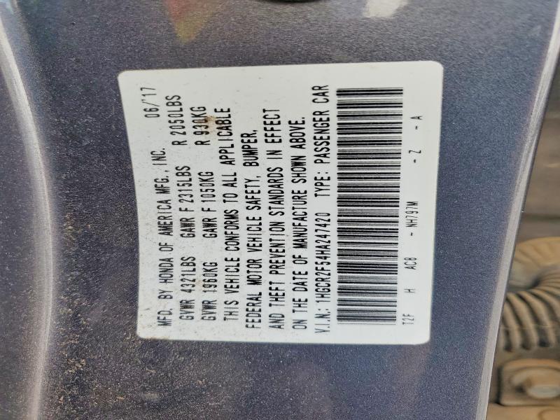 1HGCR2F54HA247420 2017 HONDA ACCORD photo no. 12