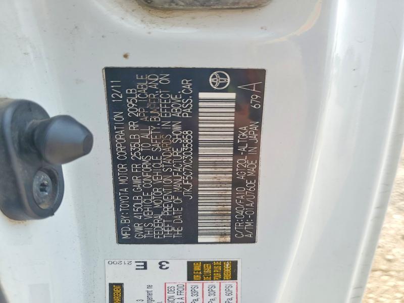 JTKJF5C7XC3035858 2012 SCION TC photo no. 12