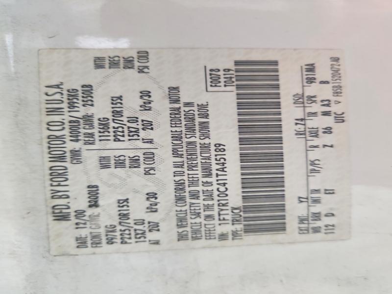 2001 FORD RANGER — Фото 12 из 12