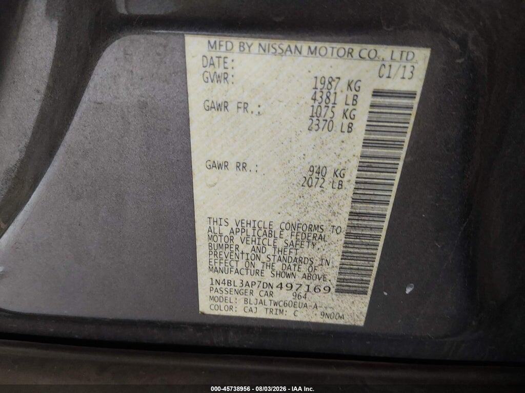 1N4BL3AP7DN497169 2013 NISSAN ALTIMA photo no. 9