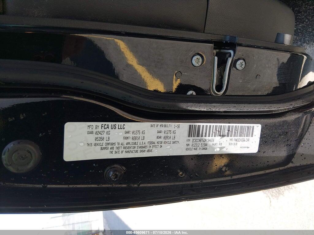 2C3CCABT6GH194626 2016 CHRYSLER 300 photo no. 9