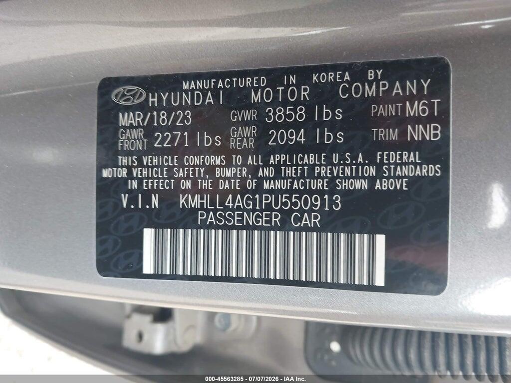 KMHLL4AG1PU550913 2023 HYUNDAI ELANTRA photo no. 9