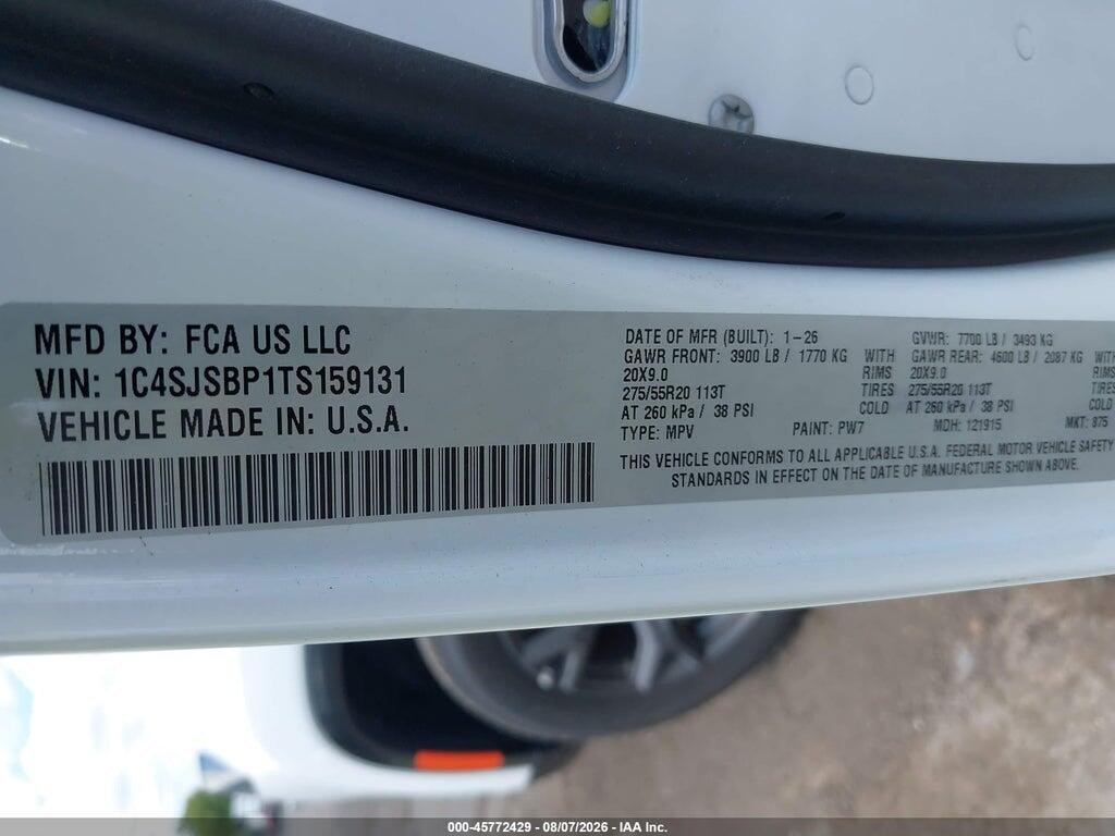 1C4SJSBP1TS159131 2026 JEEP GRAND WAGONEER L photo no. 9