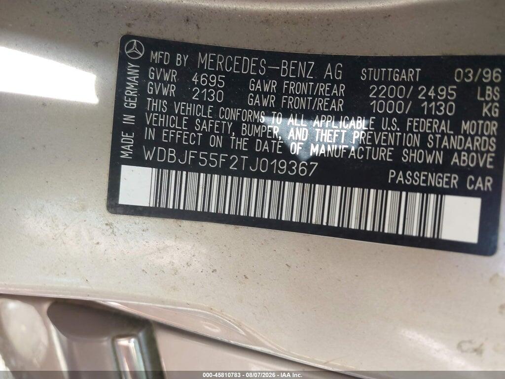 WDBJF55F2TJ019367 1996 MERCEDES-BENZ E photo no. 9