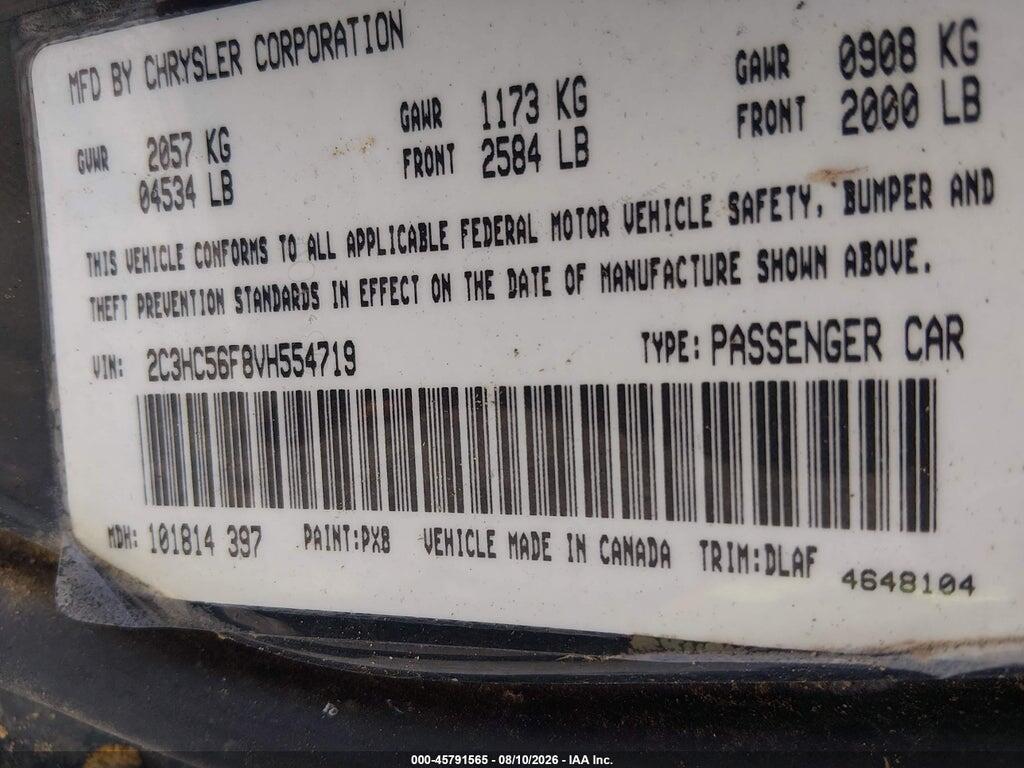 2C3HC56F8VH554719 1997 CHRYSLER LHS photo no. 9